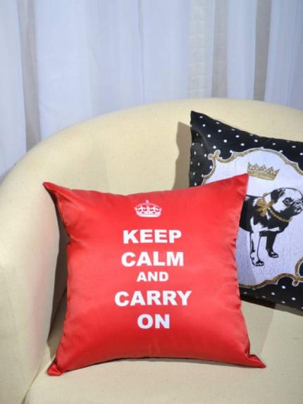 Подушка декоративная Keep Calm красная